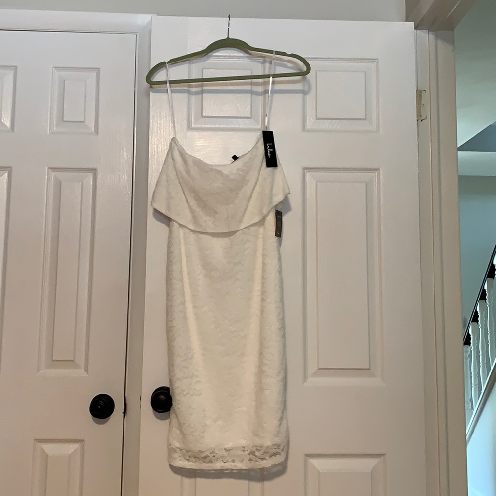 Lulus WHITE Lace Midi Dress